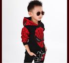 2pcs Toddler Baby Boys Spider-man Outfits Coat pants  Kids Casual Clothes Set 