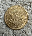 1863  20 Liberty Head Double Eagle Gold Coin   civil War Era