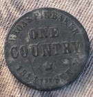 1863 Civil War Token Store Card  Broas Bros Pie Baker New York  one Country 