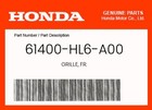 Honda Genuine Grille  Fr  - 61400-hl6-a00