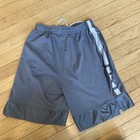 Nike Boy s Dri-fit Loose Stripe Basketball Shorts L Gray white