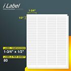 80up 1 75  X 0 5  Return Address Labels For Laser   Inkjet Printers 100 Sheet   