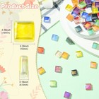 240pcs Rainbow Glass Cabochons Flatback Mosaic Tiles For Arts Diy Crafts Jewelry