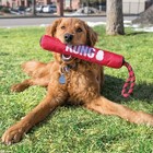 Kong   Signature Stick With Rope Dog Toy - Squeaker One Size