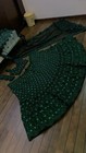 Stunning Look Dark Green Net Lehenga Choli With Butterfly Net Dupatta For Women