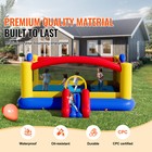 Inflatable Bounce House Bouncy Jumping Castle With Blower Slide For Kids