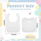 Baby Bibs Washable Reusable Waterproof Cotton Feeder White 10 Pcs
