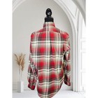 Ralph Lauren Red Green Plaid Cotton Flannel Button Up Shirt Top Size Small Mens