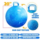 Bouncing Ball For Kids     20 Inch Hopper Ball With Handle And Pump   Fun   Dur   