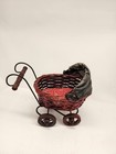 Vintage Wood Metal Ratan Baby Doll Buggy Carriage Stroller Pram Victorian Style