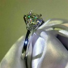 Round Cut 2 00ct Diamond Solitaire Engagement Ring 14k White Gold Finish Size 6