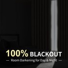100  Blackout Window Curtains 84 Inches Long 2 Panels Set  Faux Linen Look Th   