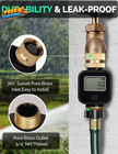 Water Flow Meter With Brass Inlet   Outlet Measure Gallon Consumption     