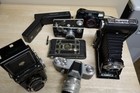 Vintage Cameras     Lot Of  8     Minolta  Kodak  Hexacon     Plus  Accessories