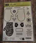 Stampin  Up  Smitten Mittens Stamp Set   Many Mitten Framelits - Retired - Used