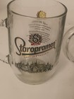 Set Of 2 Staropramen Beer Glasses Tankard  Lager Pint Glass  Mancave