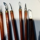 Antique German Woodcut Printmaking Tool Set Gouges Henckels Solingen Knife  case