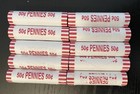 10 Rolls  500  Brinks Sealed Pennies 3  Lbs Maybe Indian Head wheat copper steel