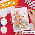 200 Sheets 5x7 Inch Watercolor Paper Bulk  140lb 5x7in 200sheets  White