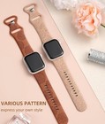 2pcs Floral Engraved Apple Watch Bands For Women  Cute Replacement Straps