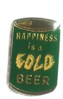 Happiness Is A Cold Beer Pin Badge Green Can