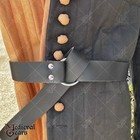 Black Genuine Leather Viking Ring Belt For Medieval Renaissance Costume Larp