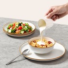 Dinnerware Set  Service For 6  18 Pcs   White Ceramic  Scratch Resistant