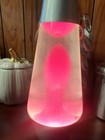 The Original Lava Lamp 12 Inch Red pink Wax Silver Base Lava Lamp