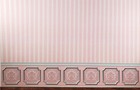 Dollhouse Wallpaper Pink White Striped Annabelle Wainscot 1 12 Scale Itsy Bitsy