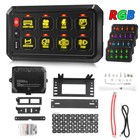 Rgb 8 Gang Switch Panel For Led Work Light Bar For Can-am Maverick X3 Ds Sxs Max