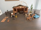 Vintage 1987 Playmobil Set 3768 Silver Ranch W  Figures    80-85  Complete 