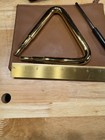 Per Del 6  Gold Orchestral Triangle- Very Rare   Unique    Bag hanger beater 