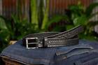 Black Basket Weave Max Thickness Bullhide Belt Quality Usa Handcrafted