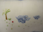 Baby Pillow Hand Embroidered Decorative Pillow For Baby Elephant Blue White 11x7