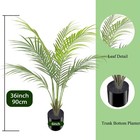 2 Pack 3ft Single Stem Artificial Areca Palm Tree  Fake Tropical Indoor Outdoor