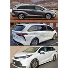 Outside Mount Window Visors Sun Shade Rain Guards For 2021-2024 Toyota Sienna
