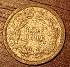 1868 Seated Liberty Half Dime  vf  88k Mintage  383