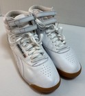 Reebok Vintage White Freestyle Hi 80s Retro High Top Sneakers Shoes Womens Sz 9