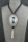 Turquoise   Sterling Silver Bolo Tie - Charlie John