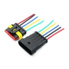 5-pin way Waterproof Plug Connector Electrical Pre-wired Car Sealed Male female