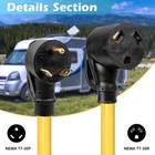 30 Amp 10ft Rv Extension Cord With Grip  3-wire 250v