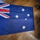 Australian National Flag - 35  X 70  Made In Australia Vintage Wava