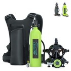 Portable 1 9l Lung Tank  Scuba Diving Tank With Full Face Mask  3000 Psi  Long