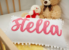 Custom Baby Name Pillow  Handmade Punch Needle Embroidery Gift For Newborns