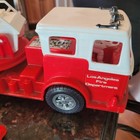Vtg Processed Plastics Large 24  Hook And Ladder Fire Truck 1980s W Figures Read