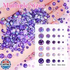 15000 Pcs Purple Resin Rhinestones For Crafting  Flatback 2-6 Mm Gems Jelly R