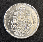 1960 Canada Silver 50-cent Half Dollar Coin    frosty Cameo    Nice Toning