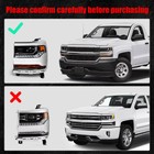 For Chevy Silverado 1500 2016-2018 Hid Headlights Chrome W  Led Drl Left   Right