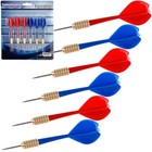 Games Steel Tip Darts - Set Of Six 10-gram Brass Darts With 2 Plastic Slim Fl   