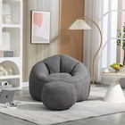 Bedding Bean Bag Sofa Chair With Footrest Foam  Comfy Modern Lounge Seat  Cozy M